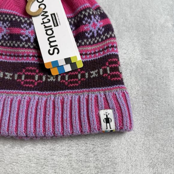 Smartwool Chair Lift Beanie Pink NWT Fair Isle Winter Ski Snowboard Outdoor - Picture 2 of 10